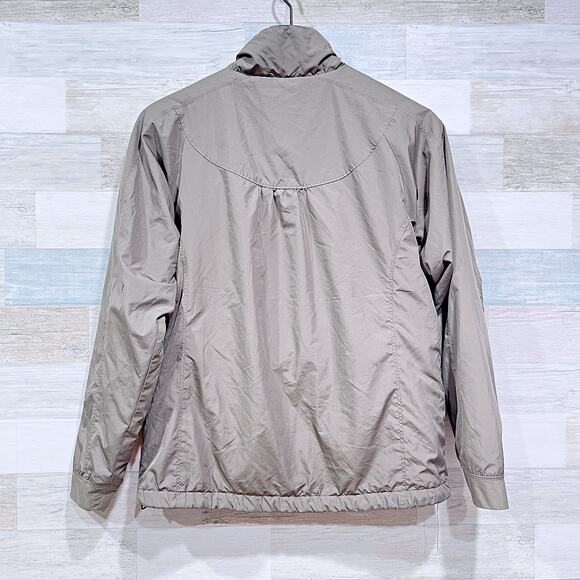 Merrell Aeroblock Windbreaker Jacket Olive Green Mock Neck Lined Mens Small - Picture 4 of 7